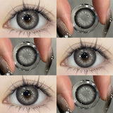 Popxstar  1 Pair 0~-6.00 degree Myopia Lenses Colored Contact Lenses with Prescription Lenses with Degree Green Lenses blue lenses