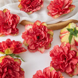 Popxstar 5/10PCS Artificially Made Flowers With Burnt Edges And Peonies For Home Leisure Hair Clips Wedding Clothing Decoration Scrapbook