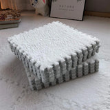 Popxstar 60pcs Soft Plush Baby Play Mat EVA Foam Children's Carpet Interlocking Exercise Tiles Floor Carpet And Rug for Kids Pad 30*30 CM