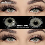 Natural Gray Contacts Colored Contact Lenses Soft Beautiful Pupil Blue Eye Contacts Yearly Colorful Lenses 2pcs/Pair
