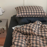 Popxstar  Ins Nordic Bedding Set Simple Style Striped Duvet Cover Set Soft Flat Sheet Single Twin Size Double Bed Sheet Set For Bedroom