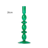 Popxstar Red Glass Candle Holders Taper Candle Stand Christmas Candle Holder Candlestick Holder Christmas Decor Green Glass