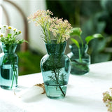 Popxstar Glass Table Vase Creative Flower Vase Decorative Glass Bottles Clear Glass Vases for Centerpieces Home Decor Nordic Vase