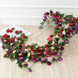 Popxstar 2.5M Artificial Flowers Peony Flower Vine for Wedding Home Room Christmas Decoration Garden Arch DIY Fake Flower Vine