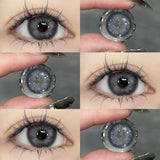 Popxstar  1 Pair 0~-6.00 degree Myopia Lenses Colored Contact Lenses with Prescription Lenses with Degree Green Lenses blue lenses