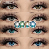 Popxstar   1 Pair Colored Pupils for Eyes Natural Brown Big Eyes 14.2mm Contacts Cosmetics Green Eye Color Lens Gray Lenses Yearly