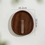 Popxstar  solid wood wall hanging flower decoration Creative DIY combination wooden vase Zen wall decoration