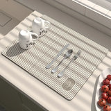 Popxstar Absorbent Tablecloth for Kitchen, Drying Mat, Kitchenware, Diatom Mud Pad, Coffee Machine Table Cloth, Kitchen Accessories
