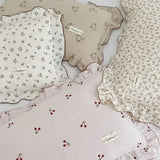 Popxstar INS Ruffle Edge Gauze 100% Cotton Princess Pillow Case 30X50 48X74cm Breathable Pillowcase Decorative for Home Bedding Bedroom