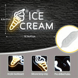 Creamy Ice Cream Neon Sign - Vibrant Wall Art for Ice Cream Shops, Bars & Bedrooms LED Lighting - Perfect Party Accent