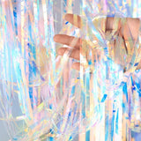 Popxstar 2 * 1M Transparent Colorful Rain Curtain Party Decoration Background