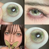Popxstar 1Pair Colored Contact Lenses Cosplay Red Blue Purple Green Brown Grey Anime Lenses Halloween Beauty Cosmetic for Eye