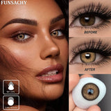1 Pair Colored Contact Lenses for Eyes Blue Pupil Beautiful Eye Contacts Natural Soft Brown Gray Lenses Yearly Cosmetic