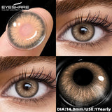 1 Pair Natural Gray Beauty Pupils Color Contact Lenses Yearly Soft Brown Eye Lenses Cosmetic Blue Green Eye Contacts