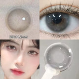 Popxstar  -Pink Lenses Color Contact Lenses for Myopia Beauty Eye Color Lenses Fashion Natural Pupils Grey Brown Blue Lens 1 Pair
