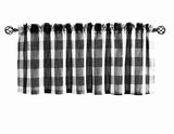 Popxstar Checkered curtains, kitchen curtains    132x38cm   1pcs     68x60cm    68x91cm   2pcs