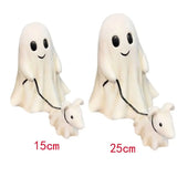 Ghost Walking Ghost Walking Dog Statue Halloween Ghost Decor Indoor Outdoor Spooky Ghost Dog Halloween Figurine Ghost Dog
