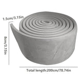 Popxstar 2M NBR Soft Wall Skirting Lines Multifunction Wall Trim Lines Self-Adhesive Wall Molding Lines Anticollision Wall 3D Sticker