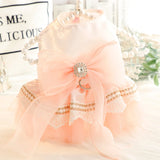 Princess Style Wedding Dress Dog Clothes Pet Clothes  Clothes Summer Dresses Pulling Skirts for Kittens And Dogs