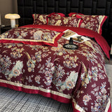 Popxstar  Premium 1000TC Egyptian Cotton Chinese Style Flowers Bird Print Luxury Bedding Set Duvet Cover Flat/Fitted Bed Sheet Pillowcases