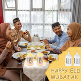 Popxstar Eid Decoration Light Eid Mubarak Lamp Ornament Islam Muslim Party Decor Supplies Ramadan Wind Lantern Decor for Home Party