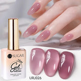 popxstar UR SUGAR 15ml Jelly Milky White Translucent Color Gel Polish Semi Permanent UV Gel Nail Art Soak Off Gel Varnish Latest Fashion