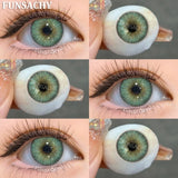 Popxstar  1 Pair Colorcon Eye Contact Lenses Natural Brown Gray Pupils for Eyes Cosmetics Yearly Blue Color Lens Green Softlens