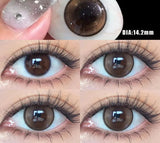 Popxstar 2PCS Nature Colored Contact  Lenses Degree -0.00 to -8.00 Brown Eyes Korea Makeup Beauty Pupil  Lens