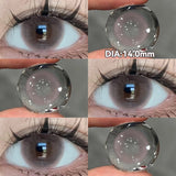 Popxstar 1 Pair Halloween Contact Lenses Beauty Eye Color Lenses Cosplay Pupils Myopia Lens with Prescription Natural Blue Lens