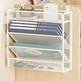 Hanging Mount Document Organization Stand Desktop Vertical Mail Paper Folder Holder Rack Desk File Organizer Mesh Magazine Rack