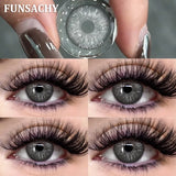 Popxstar  1 Pair Big Black Color Contact Lenses Natural Gray Lenses Blue Korean Eye Makeup Contacts Yearly Beauty Pupils Cosmetic