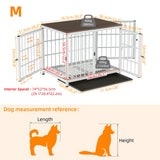 M/L/XL/2XL Dog Crate Cage Furniture Wooden Pet Kennel Table with Three Doors and Removable Tray Decorative Side End Table