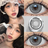 Two Large Black Eye Color Contact Lenses Prescription with Diopter Lenses with Eye Contact Lenses Student Animation Natural