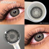 Popxstar  1pair METATRON Color Contact Lenses for Eyes Brown Eye Contacts Gray Pupils Yearly Use Women Cosmetics Color Eye Lens