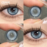 1 Pair Korean Lenses Colored Contact Lens Brown Beautiful Pupils With diopter Large Diameter New Blue Soft Fashion Lenses