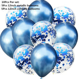 Popxstar  10pcs/lot Red Pink Gold Confetti Latex Balloons Birthday Party ation Kids Adult Metallic Balloon Helium Ball Wedding party Decor