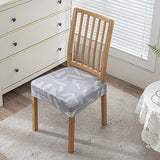 Flowers Print Chair Seat Covers Removable Washable Anti-Dust Stretch Spandex Dining Room Upholstered Chair Cushion Slipcover
