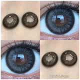 Popxstar 1 Pair(2pcs) Myopia Contact Lenses for Eyes Pupils Prescription Lenses With Diopters Fashion Blue Green Eye Color Lenses