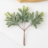 Popxstar 6PCS Artificial Plant Green Leaves Cactus for Home Christmas Decoration DIY Wreath Material Craft Wedding Banquet Accessories