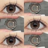Popxstar  2PCS Gilding Prescription Contact Lenses Cosmetics Eye Color Lenses Fashion Pupils Myopia Colored Contact Lenses Violet