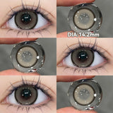 Popxstar 1 Pair Halloween Contact Lenses Beauty Eye Color Lenses Cosplay Pupils Myopia Lens with Prescription Natural Blue Lens