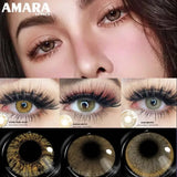 Popxstar  1 Pair Colored Contact Lenses Natural Look Brown Eye Lenses Gray Contact Blue Lenses Fast Delivery Green Eye