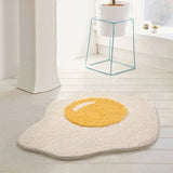 Popxstar Cashmere Imitation Wool Poached Egg Rug for Bedroom Anti-slip Floor Mat Ins Nordic Doormat Soft Comfortable Door Home  Carpet