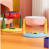 Popxstar  Suction Cup Pet Bowl Adjustable Cat Dog Protection Cervical Spine Water Bowl Slanted Mouth High Foot Food Container Anti Knock