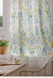 New French Romantic American Country Style Living Room Sheer Curtain Bedroom Light Blocking Semi-Sheer Elegant Filtering Gauze