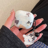 Popxstar  Cartoon Lovely Black White Cat Smooth Silicone Protection Case for AirPods Pro 2 for AirPods 1 2 3 4 Headset Cover Cute Pendant