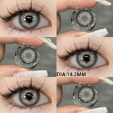 Popxstar  1 Pair 0~-6.00 degree Myopia Lenses Colored Contact Lenses with Prescription Lenses with Degree Green Lenses blue lenses