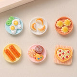 Popxstar 10/100pcs Resin Accessories Miniatures Breakfast Series DIY Dollhouse Handmade Hairpin Phone Case Buckle Materials Home Decor