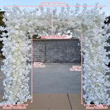 Popxstar White Cherry Blossom Rose Flower Row Runner Wedding Background Arch Deco Floral Arrangement Hanging Flower Row Centerpieces Ball