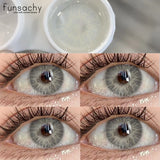 Popxstar  Natural Brown Contact Lense for Eyes Colorcon Blue Lenses Beautiful Gray Pupils Cosmetics Yearly Soft Eyes Contact Lens